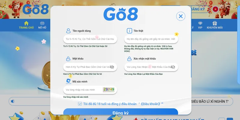 Go8 ⭐️ Link Vào Nhà Cái Go8 Đã Xác Minh ✔️ ĐKy Go 8 +88K 28 Điền thông tin đăng ký Go8