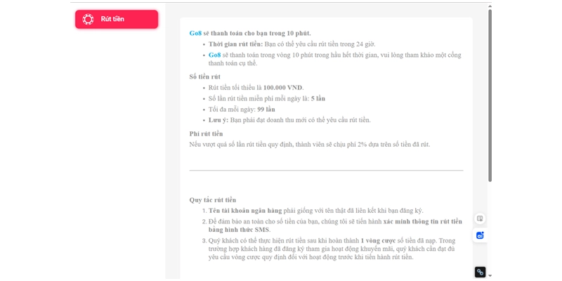 Go8 ⭐️ Link Vào Nhà Cái Go8 Đã Xác Minh ✔️ ĐKy Go 8 +88K 34 Go8 quy định rõ về chi phí giao dịch